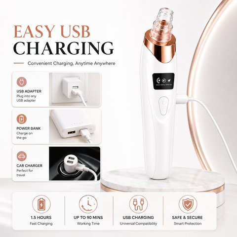 Multifunctional Electric Cleaning Instrument - Portable Sonic Cleaner with 4 Modes