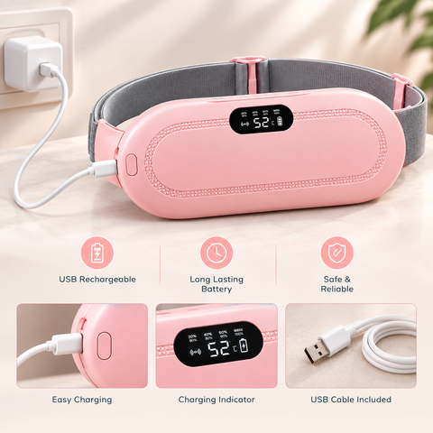 Rechargeable Heat Therapy Belt for Period Comfort – Waist Warmer for Women