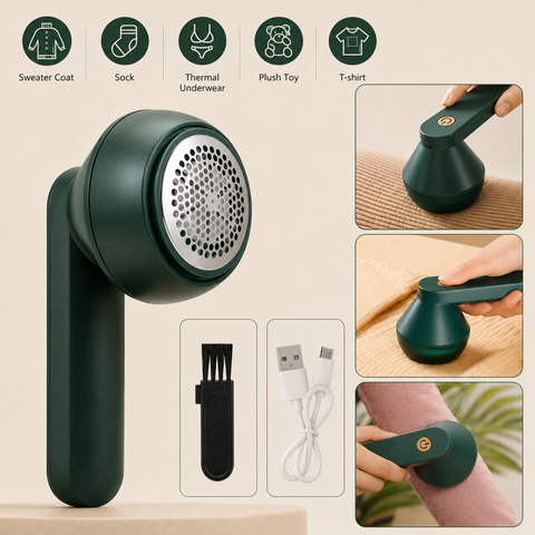 MD-MQ977 Lint Remover - 2-in-1 Fabric Care & Deep Massage Device with High Frequency Technology