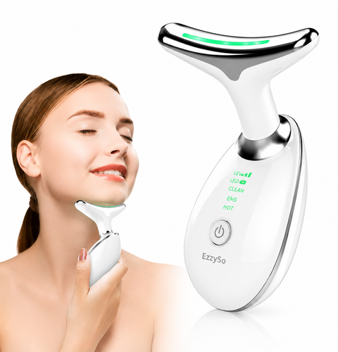 EzzySo Facial Lifting & Tightening Device - Microcurrent Face Lift Machine with LED & EMS Technology for Anti-Aging Skin Care