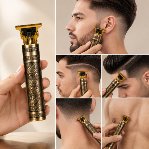 VINTAGE T9 Professional Hair Clipper - Barber Grade Trimmer with T-Blade Technology & Precision Cutting