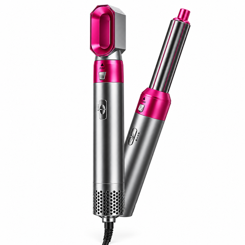 TP-5+1 Professional Hot Air Styler - 5-in-1 Ionic Hair Dryer & Styling Brush with Interchangeable Attachments