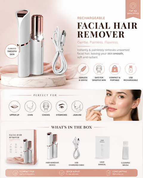 Finishing Touch Flawless Facial Hair Remover – All Types of Facial Hair Removal