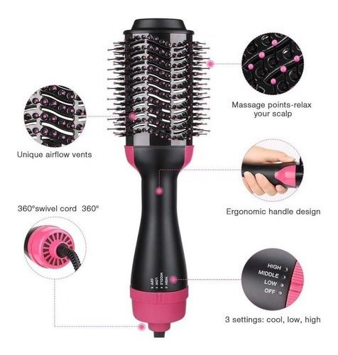 ONE STEP Hair Dryer & Styler Brush – Hot Air Styling Brush for Drying, Straightening & Volume