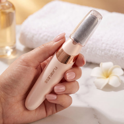 Pretty Grill Flawless Pedi Electronic Pedicure Tool - Rechargeable Foot Care Device with 2 Heads