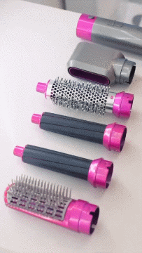 TP-5+1 Professional Hot Air Styler - 5-in-1 Ionic Hair Dryer & Styling Brush with Interchangeable Attachments